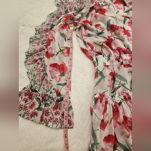 Misa Los Angeles Eliza Tiered Ruffle Chiffon Mini Dress Size S - Picture 13 of 16